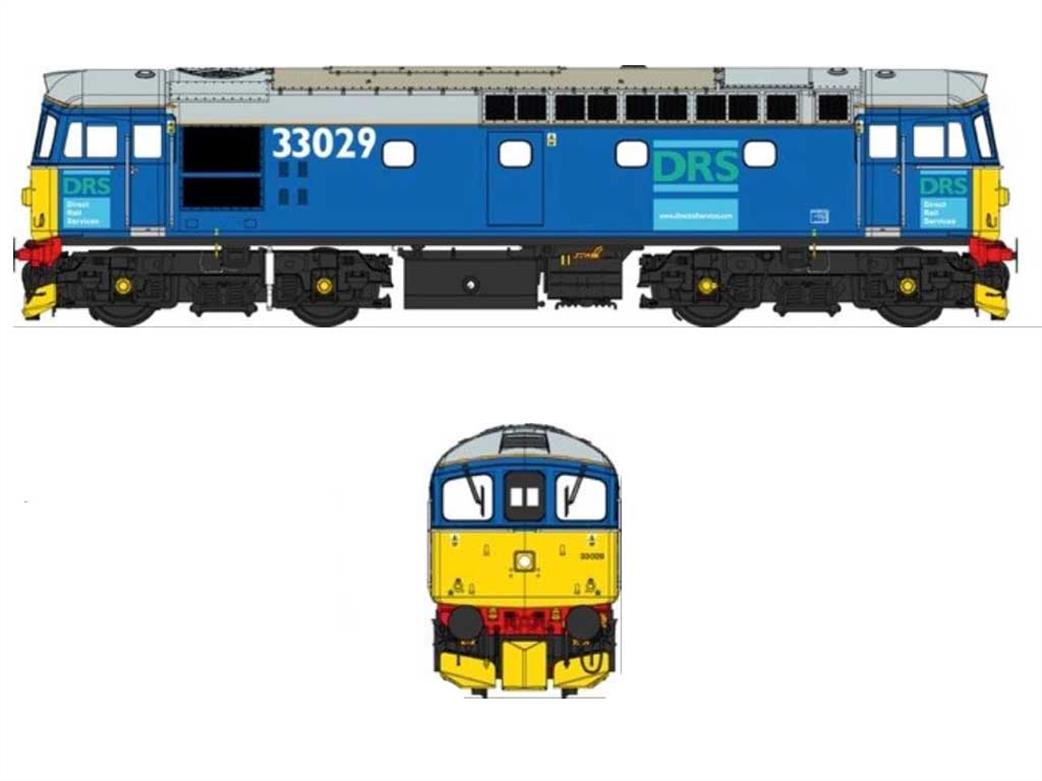 Heljan OO 3459 DRS 33029 Class 33 Diesel Locomotive DRS Blue Livery