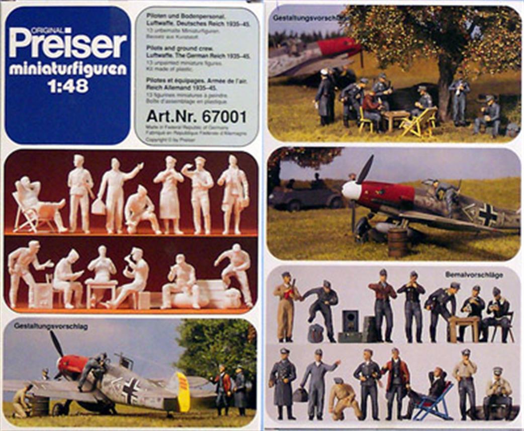 Preiser 1/48 67001 Pilots & Ground Crew Luftwaffe