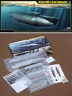 Merit Models 1/35 63504 British HMS X-Craft Submarine KitL: 448.5mm, Beam: 77.2mm, Total Parts: 130+, Display stand &amp; name plate included. **Easy Model 1/72 Spitfire is shown for size comparison!Glue and paints are required