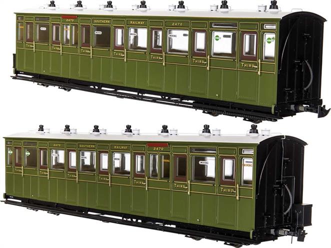Highly detailed 7mm scale 16.5mm gauge model of Southern Railway Lynton and Barnstaple section third class coach 2470, one of the compartment coaches, much favoured during the colder winter months!Model finished in Southern Railway green livery.Expected Autumn/Winter 2022/23