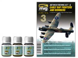 MIG Productions 7416Early RAF Fighters &amp; Bombers Washes Air Weathering Set