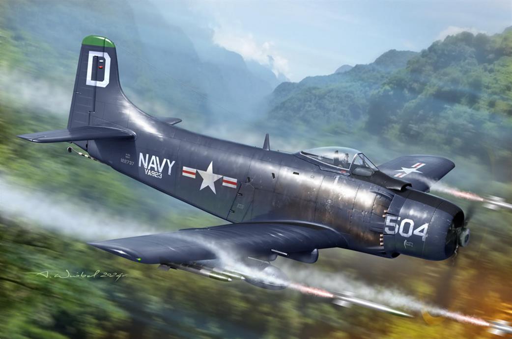 Sword 1/72 SW72151 AD-3/4 Skyraider Over Korea Plastic Kit