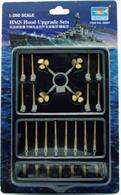 Trumpeter 1/350 Upgrade Set for H.M.S Hood British WW2 Battlecruiser 1941 06601This upgrade set contains brass guns and brass propellers and is for use with Trumpeter Hood 05302.