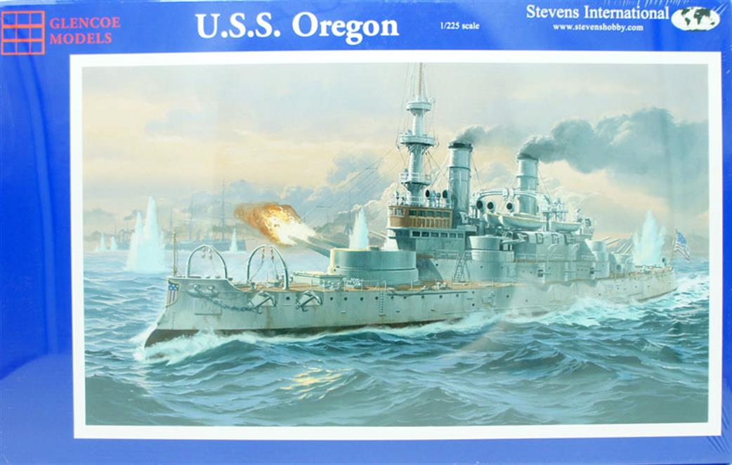 Glencoe 08301 USS Oregon Indiana Class Battleship Kit 1/225