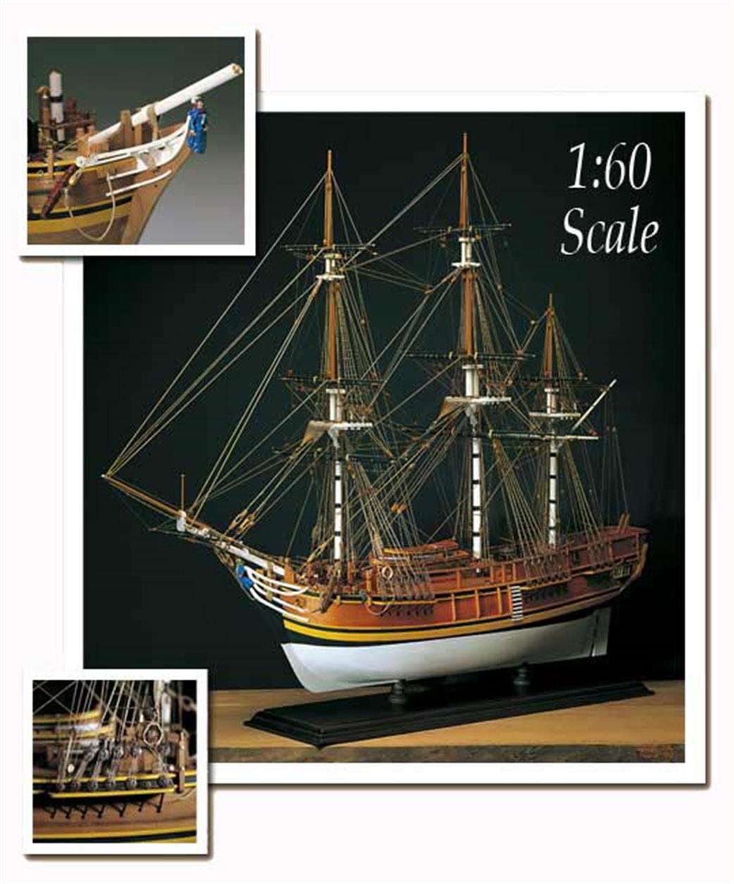 Amati 1432 HMS Bounty 1787 Model Wooden Kit  1/60