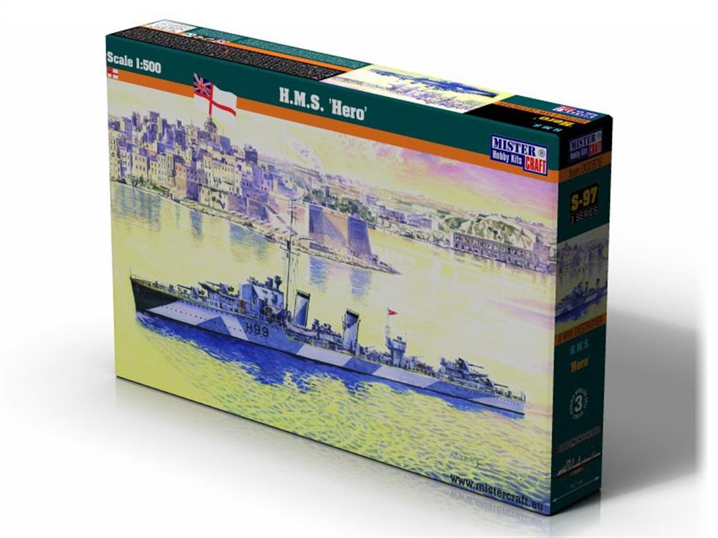 MisterCraft 1/500 002978 HMS Hero Royal Navy Destroyer Kit