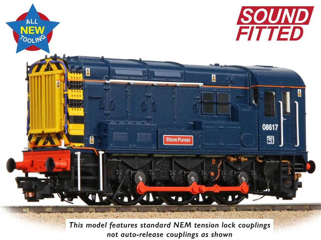 Bachmann OO 35-915SF BR 08617 Steve Purser Class 08 Diesel Shunter Blue DCC Sound