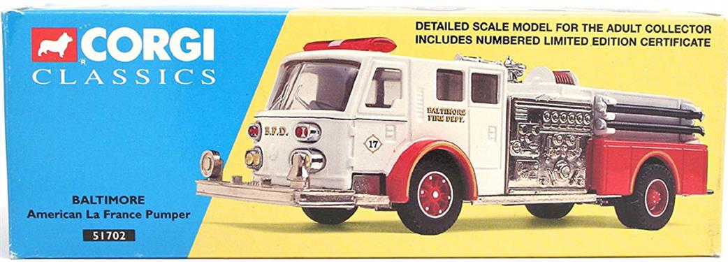 Corgi 51702 Baltimore American La France Pumper