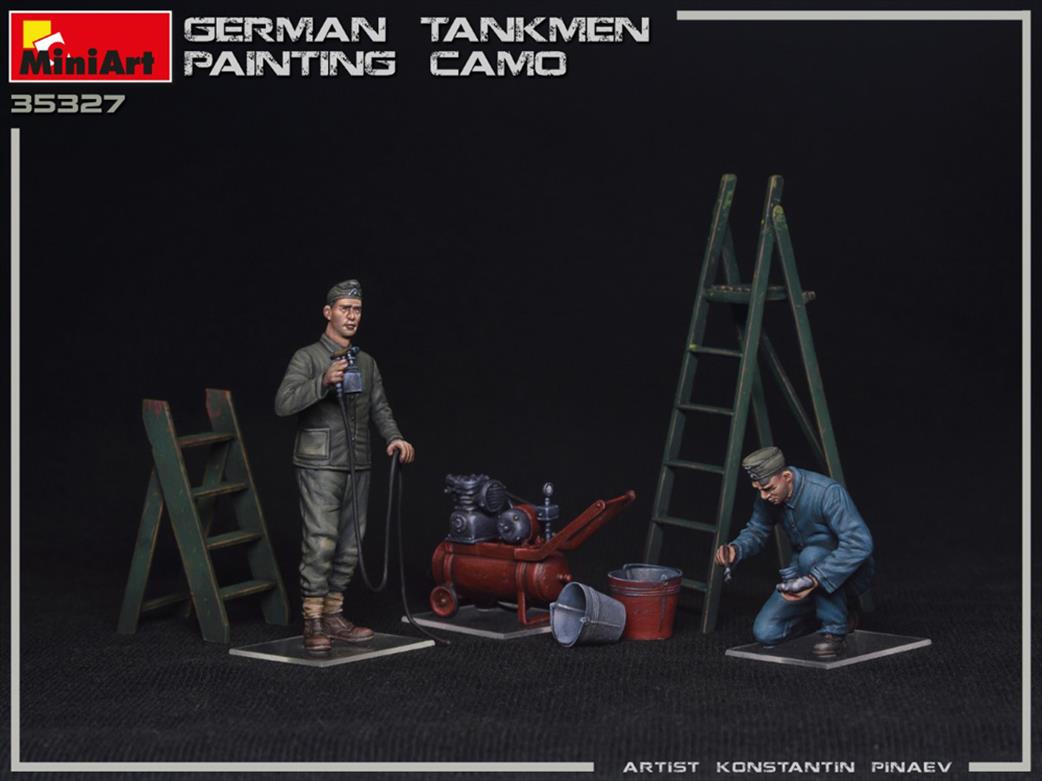MiniArt 35327 Tank Men painting Camo Two Ready To Assemble And Paint Figures 1/35