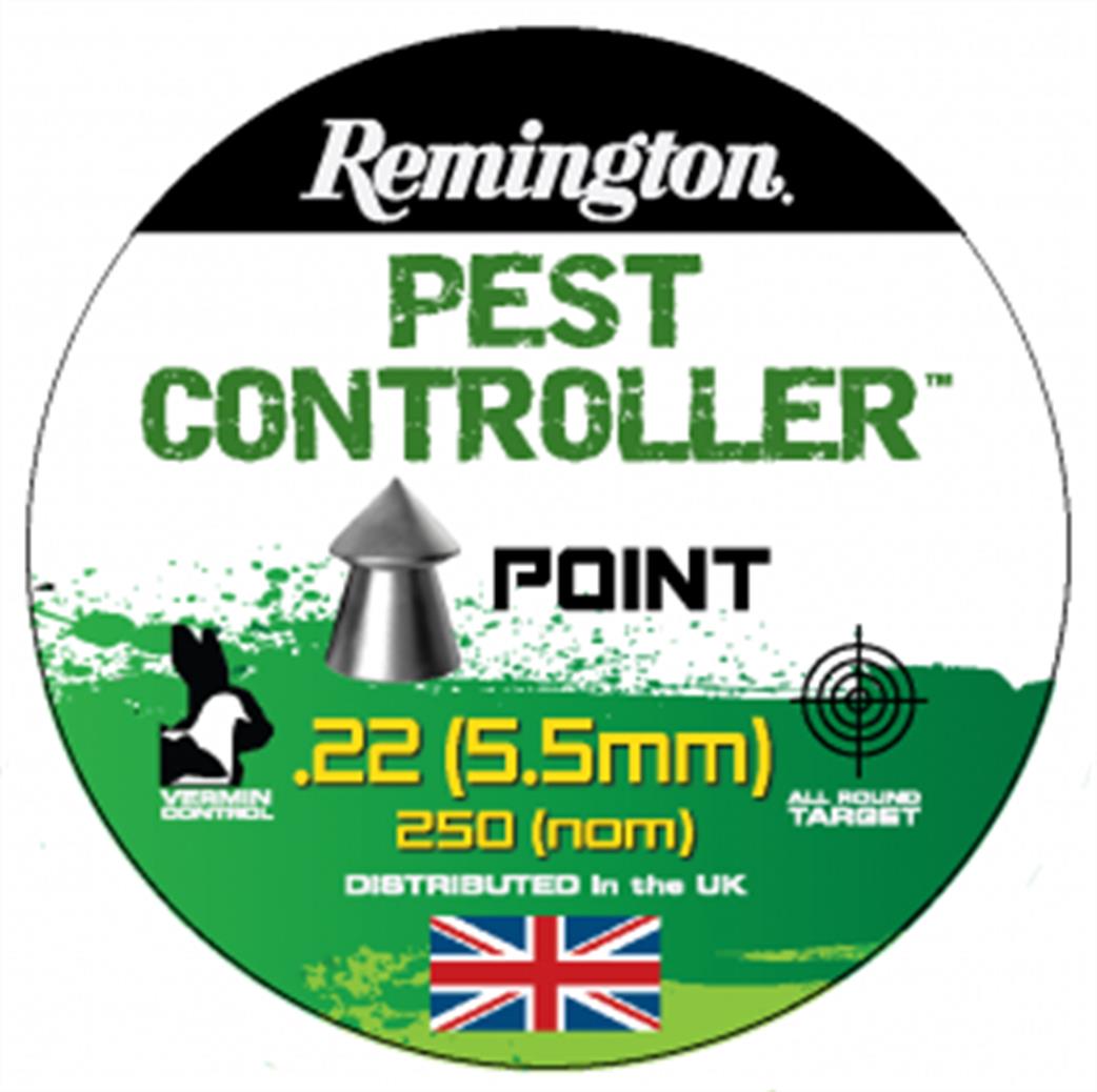 Remington  REMUKPESTP22 Pest Controller Pointed .22  Air Rifle Pellets Pot of 250