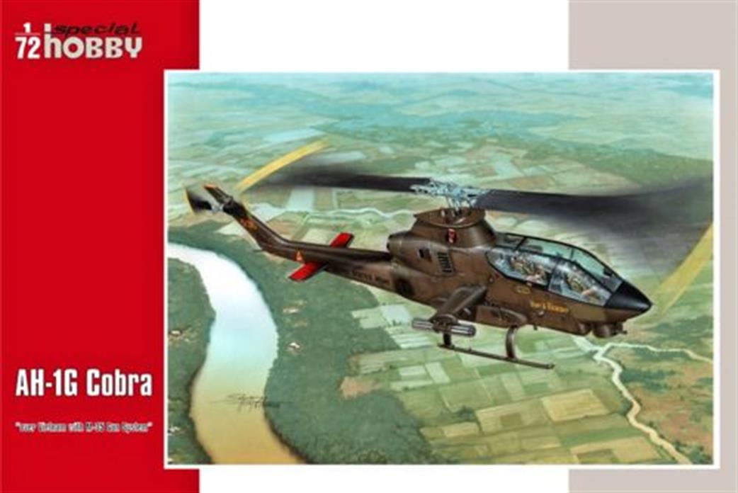 Special Hobby SH72076 AH-1 Cobra Attack Helicopter Over Vietnam M-35 Gun System 1/72