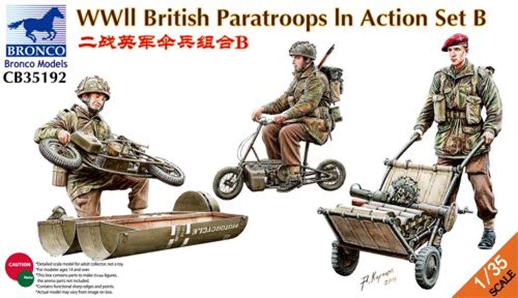 Bronco Models 1/35 CB35192 WW2 British Paratroops in Action Set B