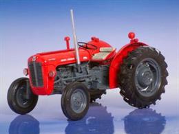 Another classic British tractor from Universal, the Massey Fergusson 35 is one of the most popular small tractors, much sought after even today! This superb 1/16 scale die cast replica painted in the familiar red colours features engine detailing and working stearing linkages.