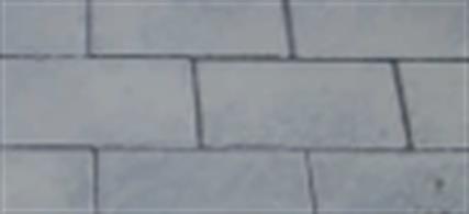 High quality embossed polystyrene sheet with street paving stone pattern. Paving stones areÂ&nbsp;scaledÂ&nbsp;forÂ&nbsp;O gaugeÂ&nbsp;model railways.Sheet measures 270 x 380mm (approx. 10Â½ x 15in) matt white styrene.