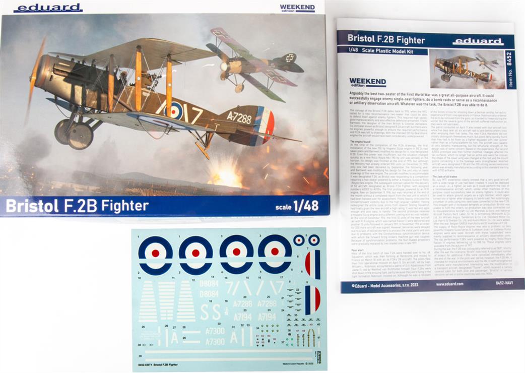 Eduard 1/48 8452 Bristol Fighter F.2B  British WW1 Aircraft Kit Weekend Edition
