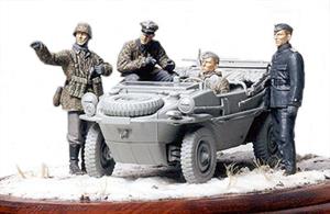 Tamiya 1/35 German Recon Figure Set for Schwimwagon WW2 35253Schwimwagon Not IncludedGlue and paints are required to assemble and complete the figures (not included)