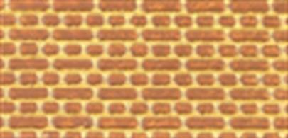 High quality embossed polystyrene sheet with English bondÂ&nbsp;brick pattern in engineering brick. The bricks are scaled at 1/43 forÂ&nbsp;O gaugeÂ&nbsp;model railways, but would be suitable for similar scales including 1/48 and 1/50.One sheet 270 x 380mm (approx. 10Â½ x 15in) matt white styrene.