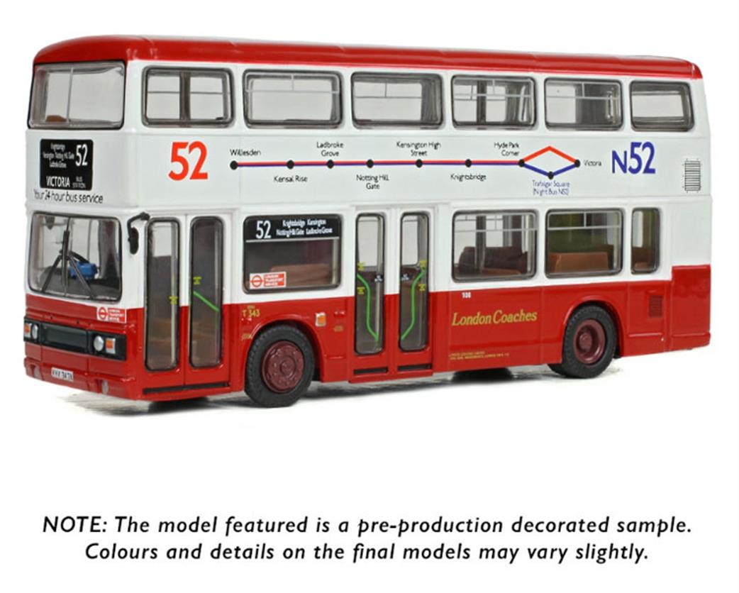 EFE 1/76 E28831 Leyland Titan B15 London Coaches T343 Route 52 Victoria Bus Station