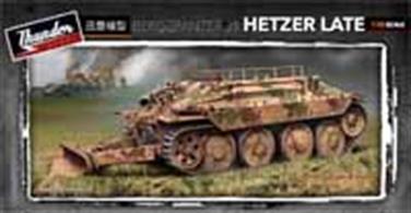 Thunder Models 35101 1/35 Scale German Bergepanzer 38 Hetzer - Late VersionThe kit has over 350 parts including a photo etched detail sheet, scale chain and photo etched colour printed instruments. Comprehensive assembly instructions accompany the kit.Glue and paints are required to assemble and complete the model (not included).