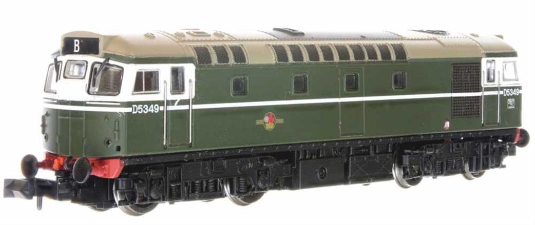 Dapol N 2D-013-002 BR D5349 Birmingham RCW Type 2 Class 27 Diesel Locomotive Plain Green
