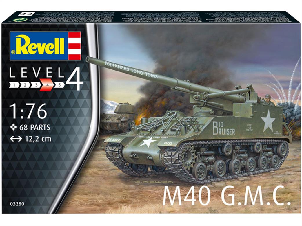 Revell 1/76 03280 M40 GMC Gun Motor Carriage WW2 SPG Kit