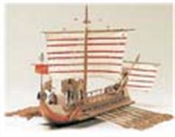 Mantua/Sergal 1/30 Roman Bireme Warship Caesar 770A superb wooden construction kit to build a model of a Roman bireme warship dating from about 30BC.The kit includes laser cut frames for keel &amp; bulkheads, and exotic wood strip for hull planking. Also included is wooden deck planking, masts and spars, metal and wooden fittings, and cloth for the sails and flags. The instruction booklet is very detailed, taking you through every step of construction.Scale 1:30Length: 620mm.Skill Level 3