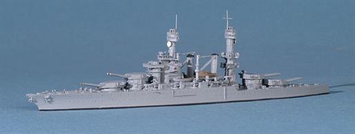 The current, superdetailed "N" model of the last battleship built for the United States for WW1.