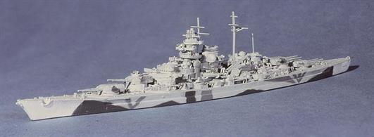 The last operational German battleship modelled in it's Norwegian camouflage scheme. Out to a big bomb!