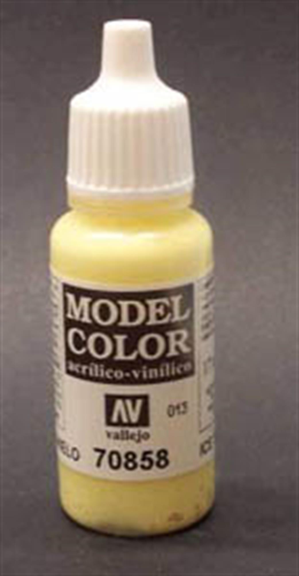 Vallejo  70858 858 Model Color Matt Ice Yellow Acrylic Paint 17ml 013