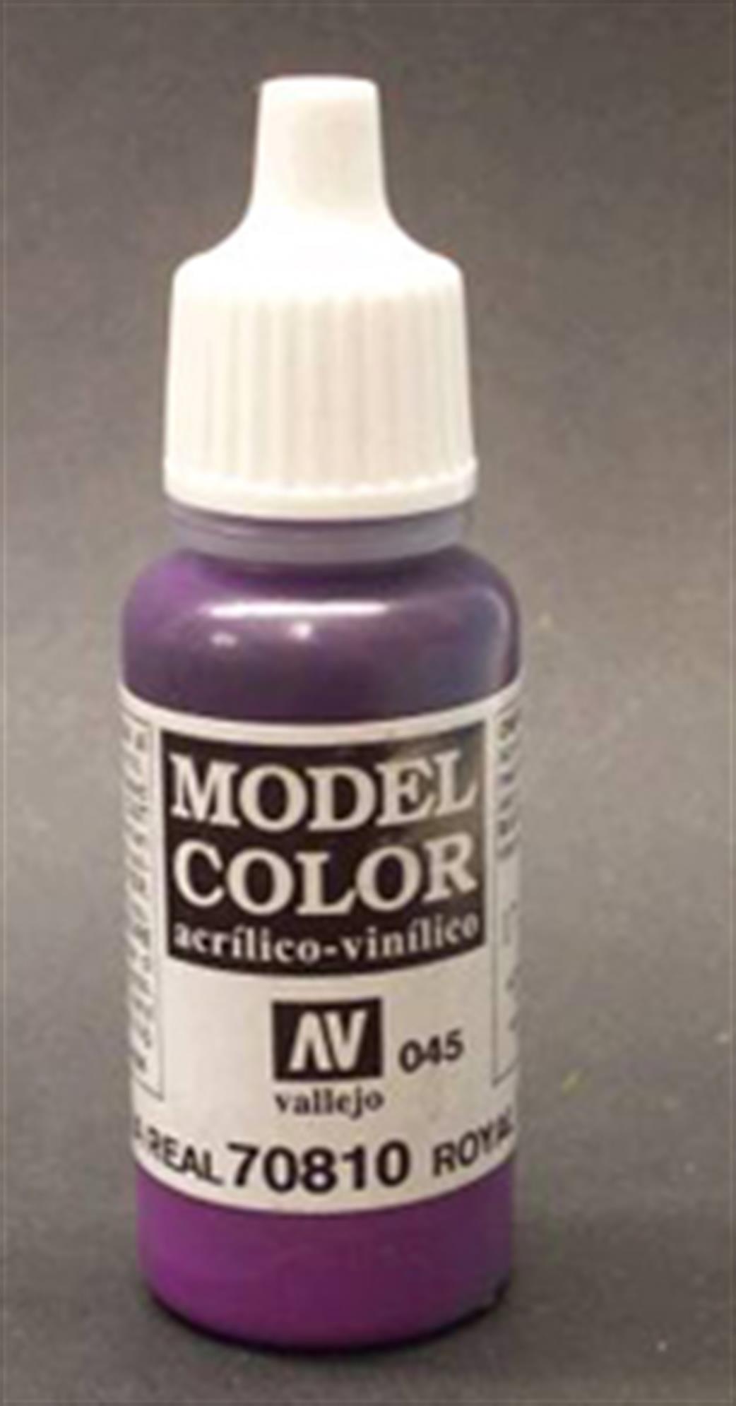 Vallejo  70810 810 Model Color Matt Royal Purple Acrylic Paint 17ml 045