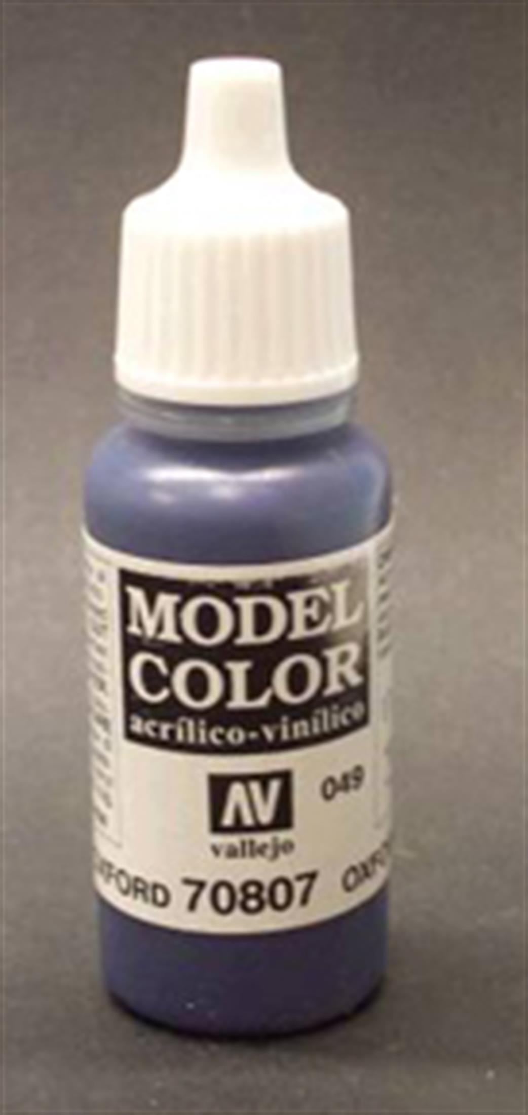 Vallejo  70807 807 Model Color Matt Oxford Blue Acrylic Paint 17ml 049