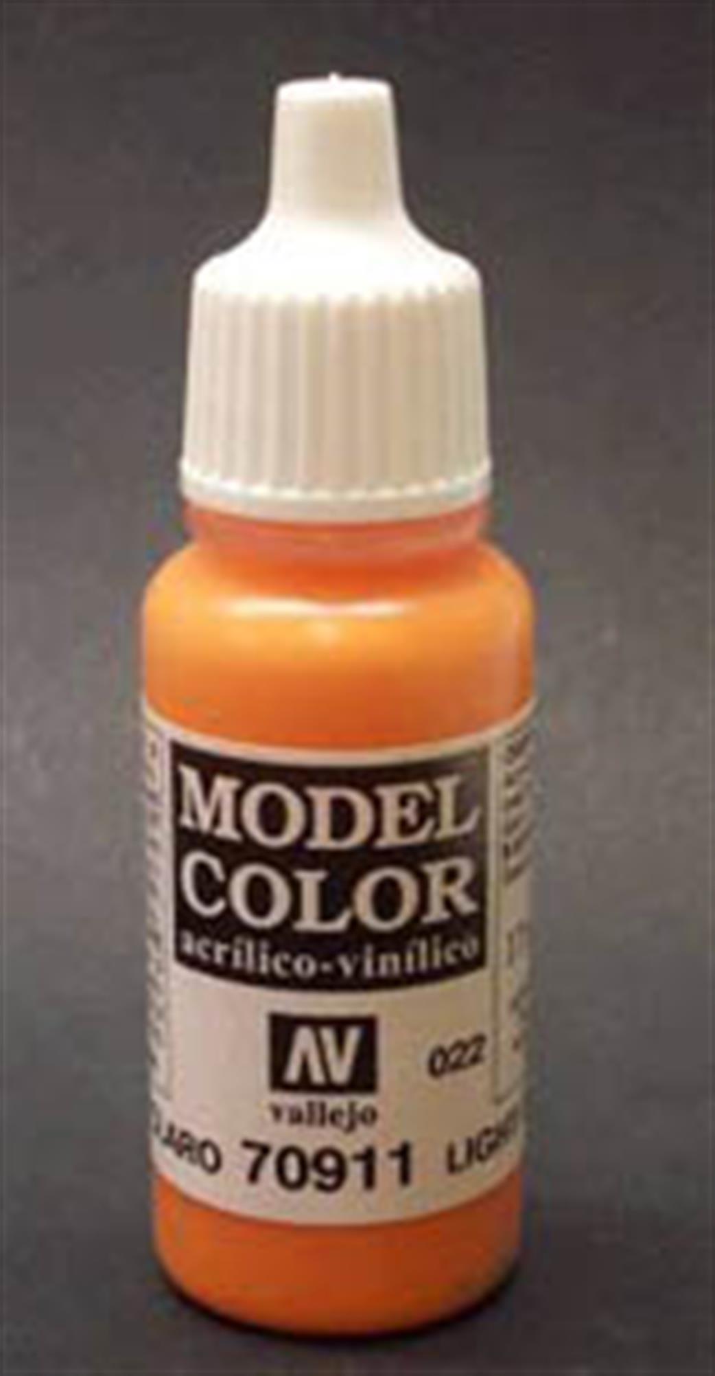 Vallejo  70911 911 Model Color Matt Light Orange Acrylic Paint 17ml 022