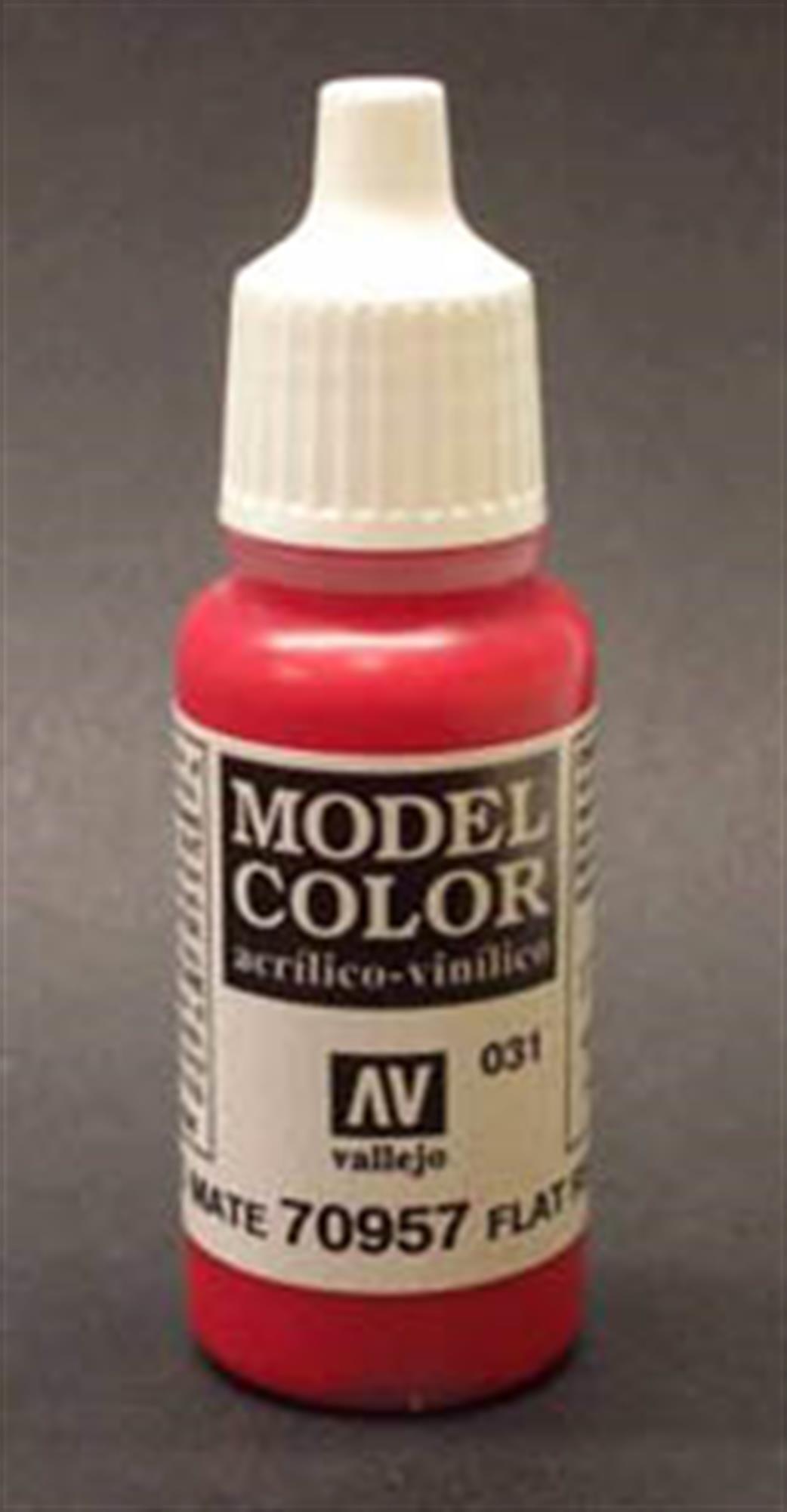 Vallejo  70957 957 Model Color Matt Flat Red Acrylic Paint 17ml 031
