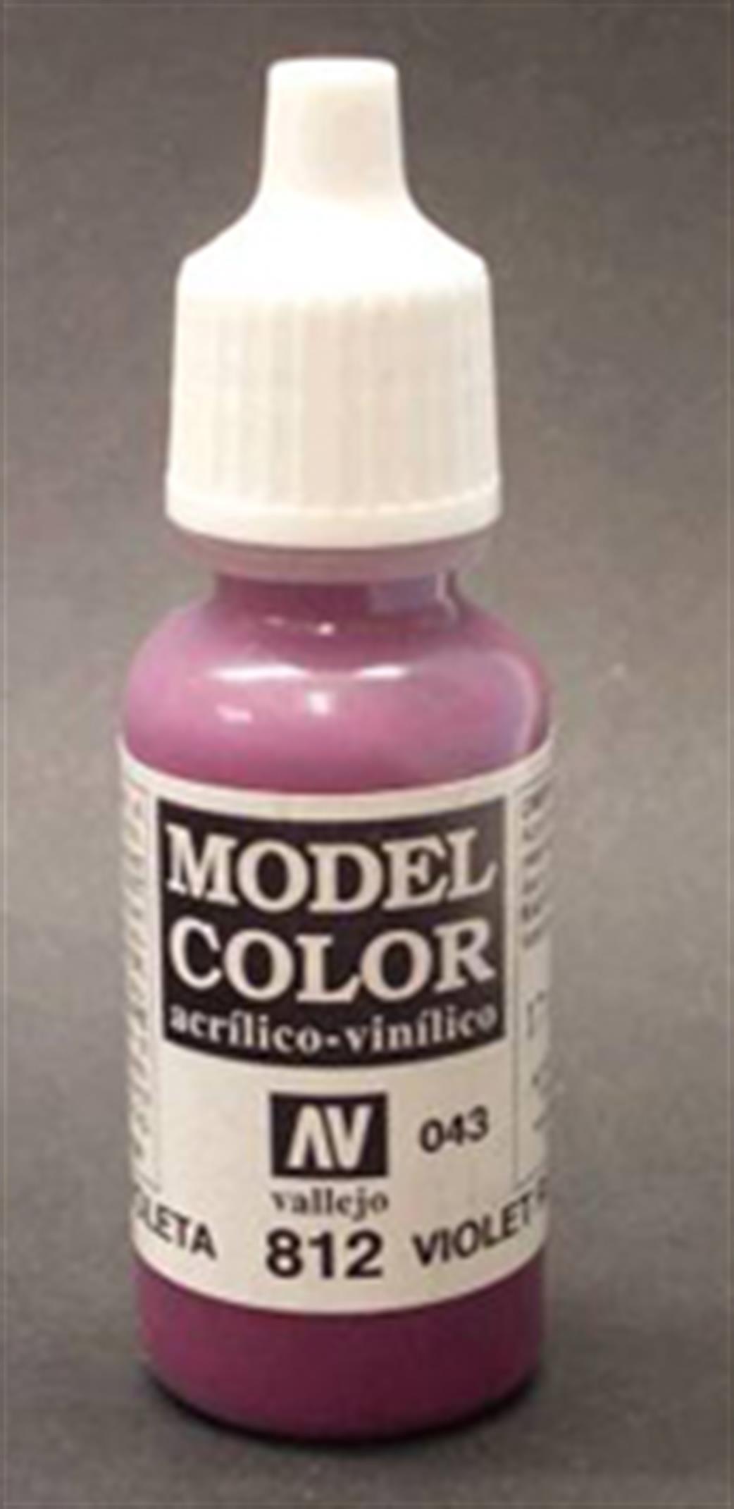 Vallejo  70812 812 Model Color Matt Violet Red Acrylic Paint 17ml