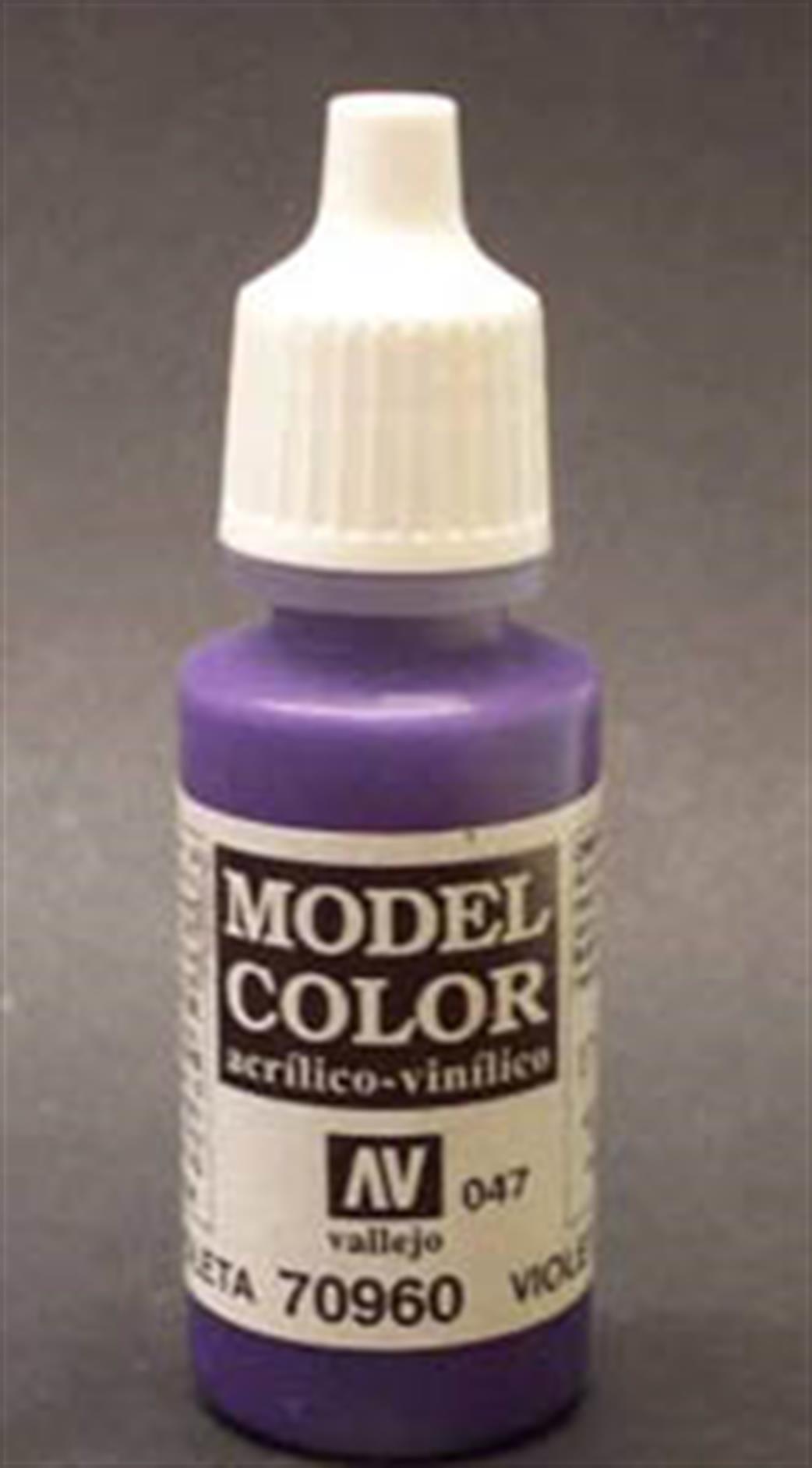 Vallejo  70960 960 Model Color Matt Violet Acrylic Paint 17ml 047