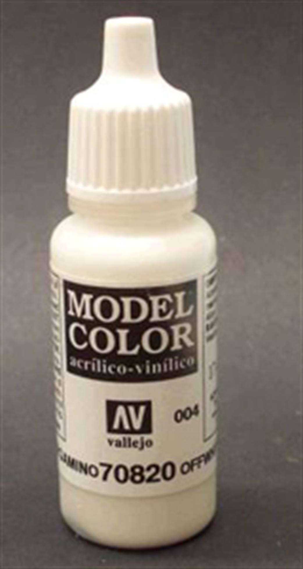 Vallejo  70820 820 Model Color Matt Off White Acrylic Paint 17ml 004