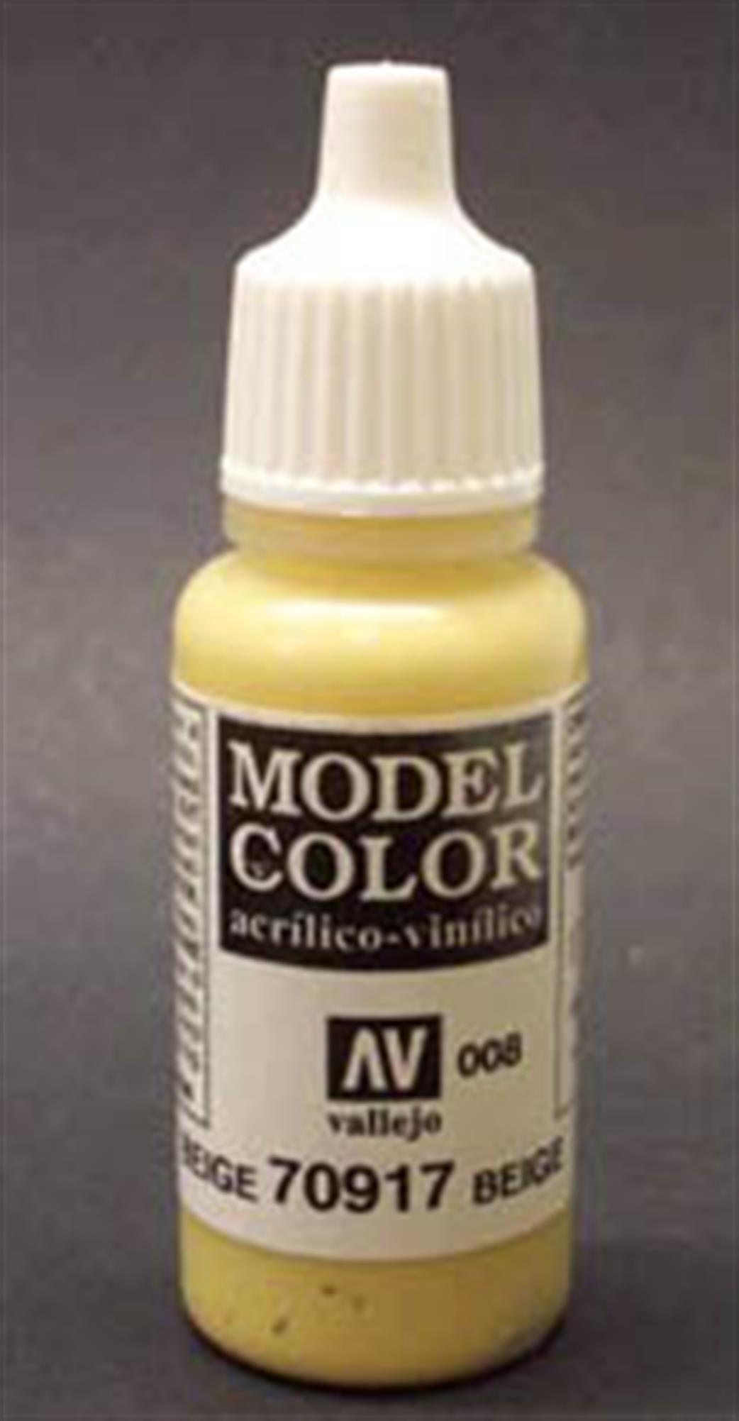 Vallejo Model Color Acrylic Paint 17ml Beige 70917 for sale online