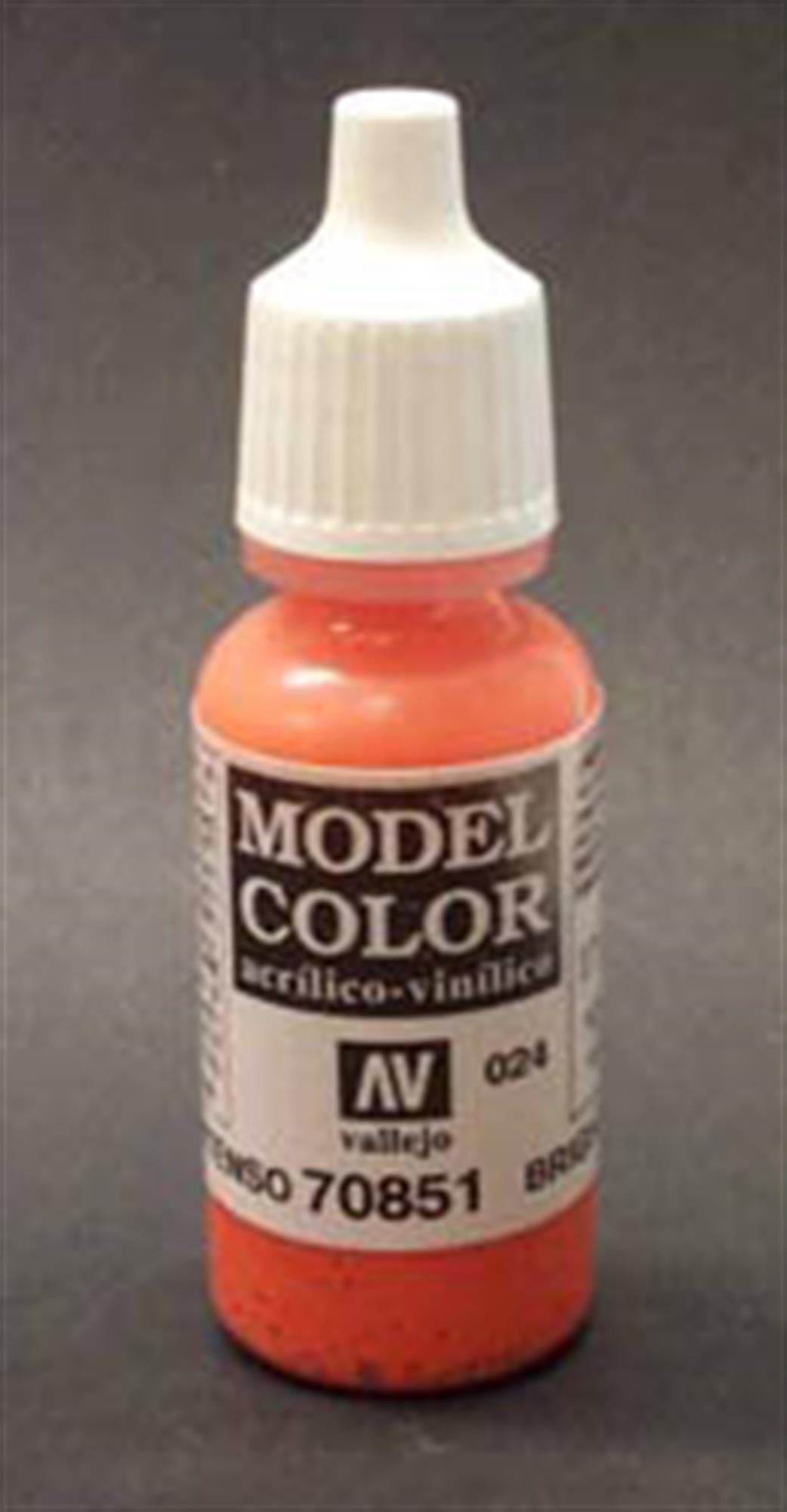 Vallejo Paint 17ml Bottle Orange Red Model Color 