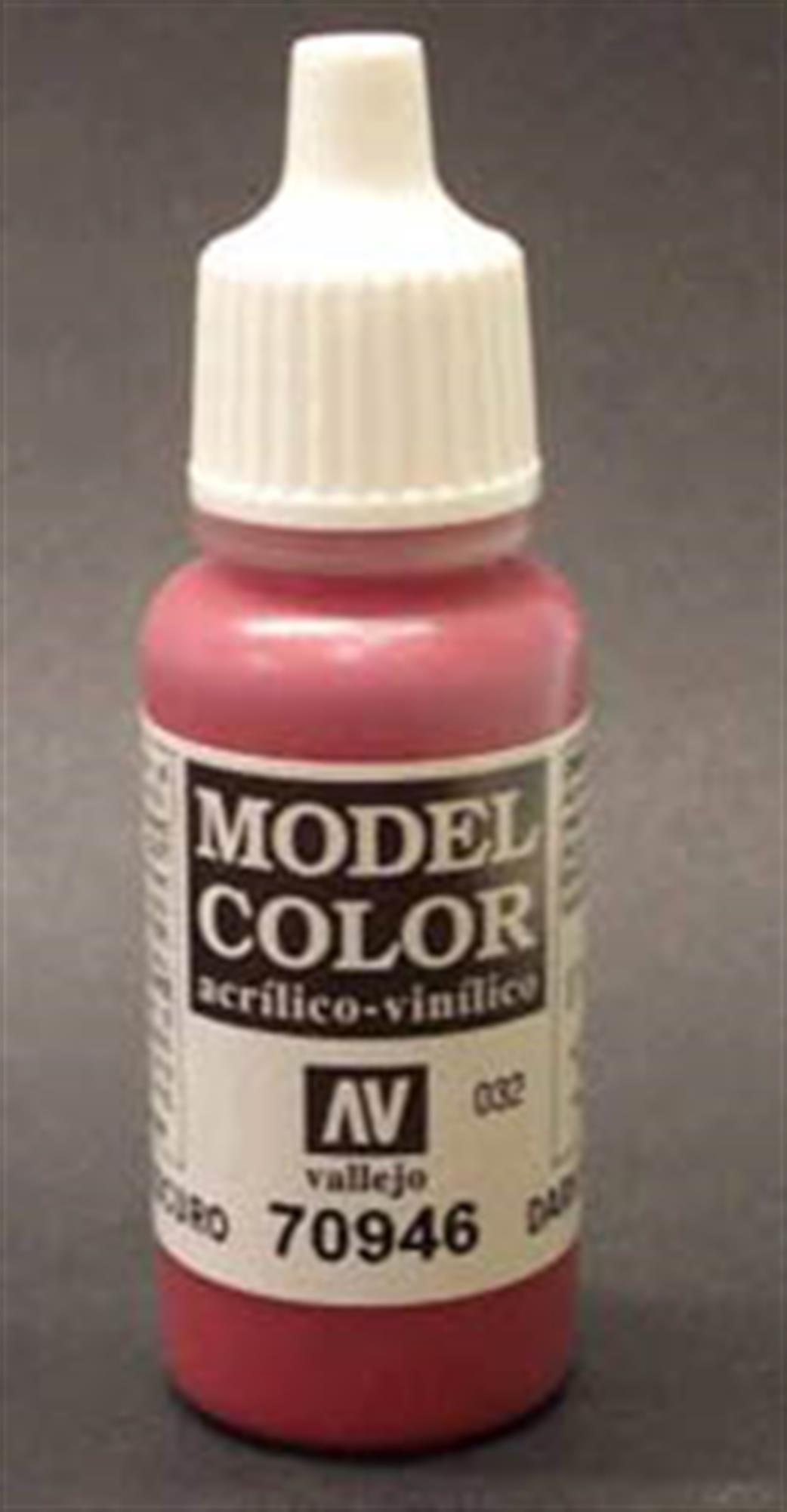 Vallejo  70946 946 Model Color Matt Dark Red 032 Acrylic Paint 17ml 032