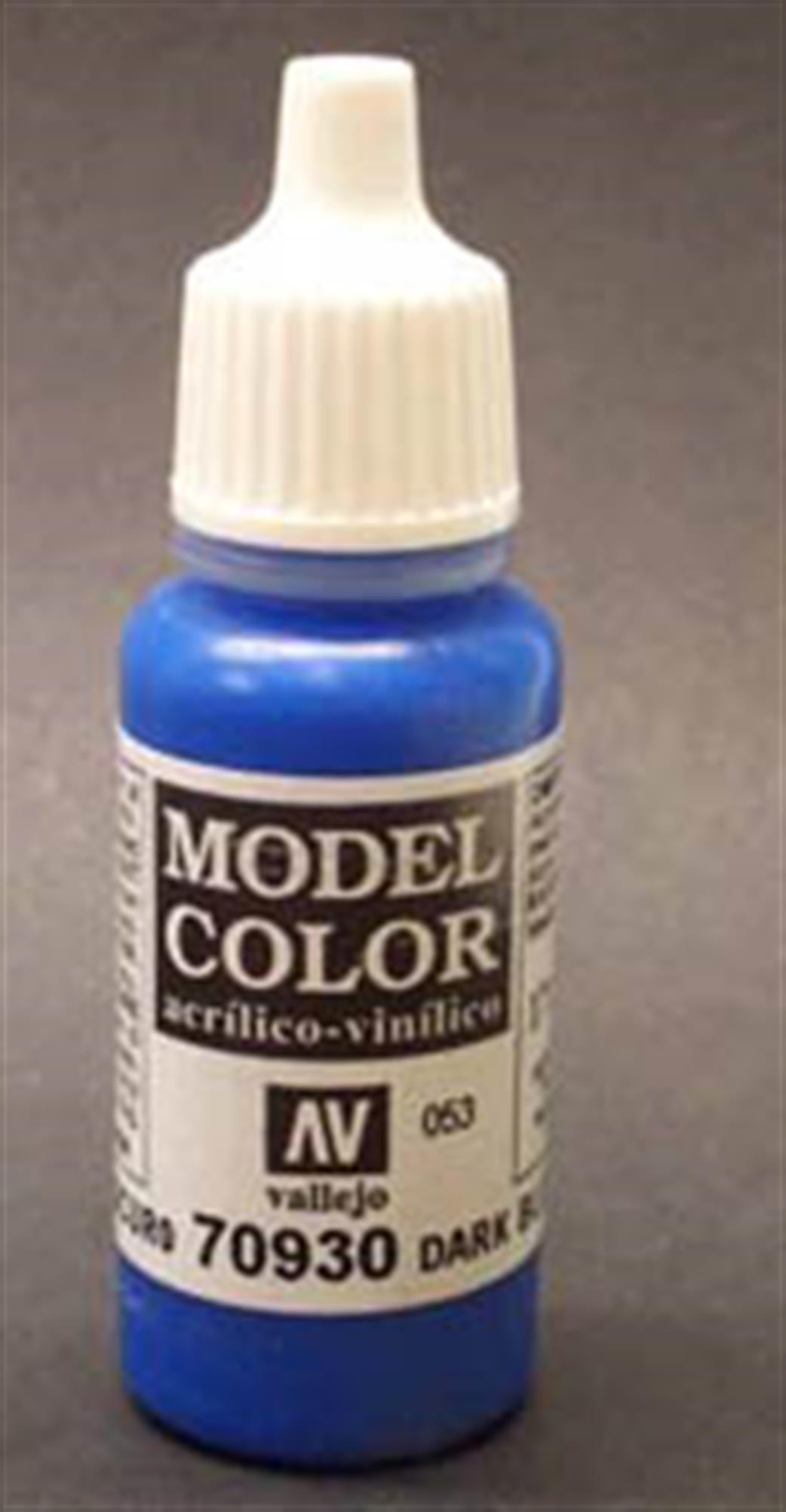 Vallejo  70930 930 Model Color Matt Dark Blue Acrylic Paint 17ml 053