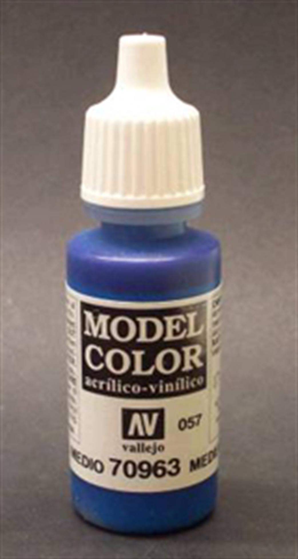 Vallejo 70963 963 Model Color Matt Medium Blue Acrylic Paint 17ml 057