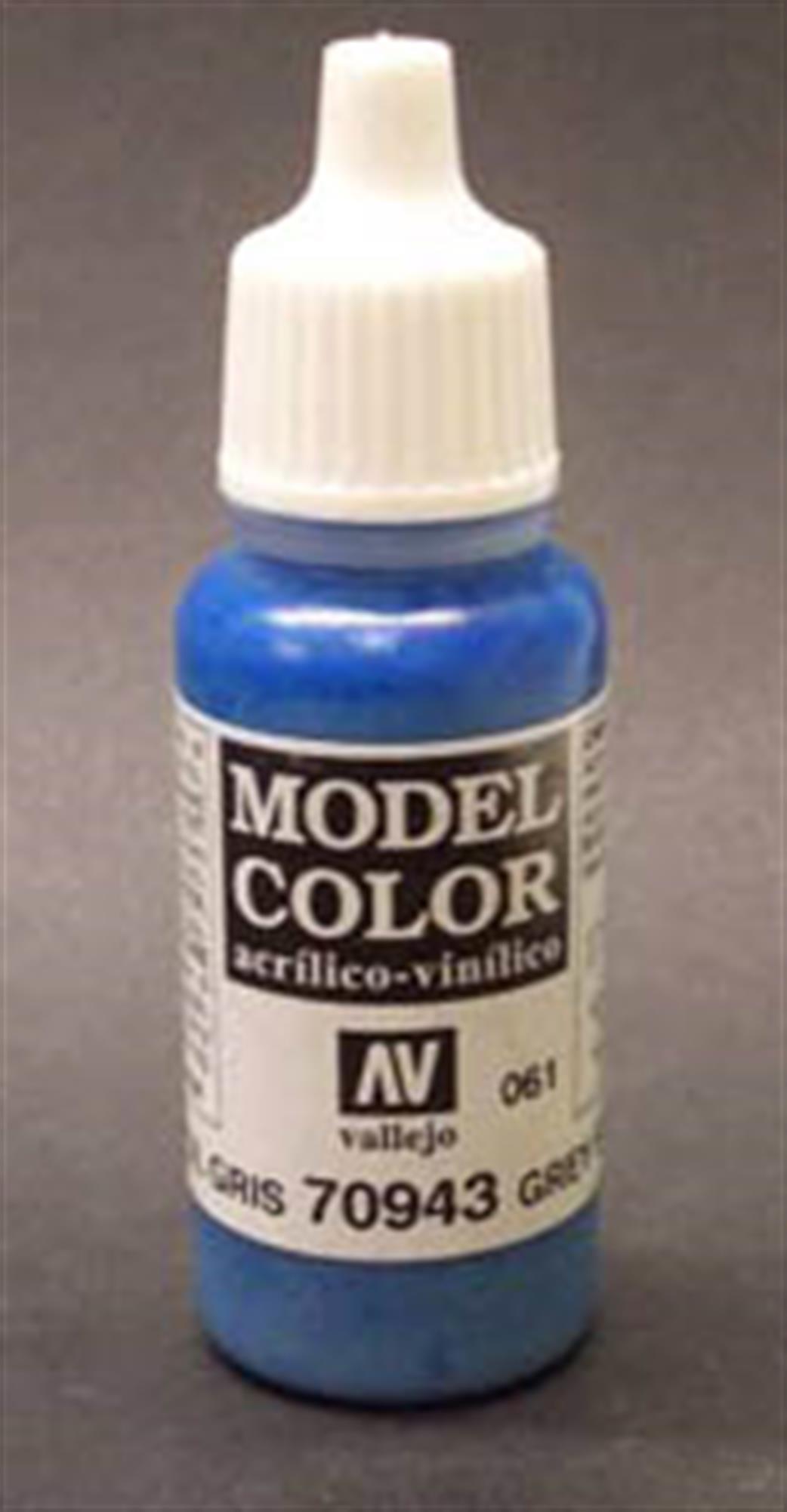 Vallejo 70943 943 Model Color Matt Grey Blue Acrylic Paint 17ml 061
