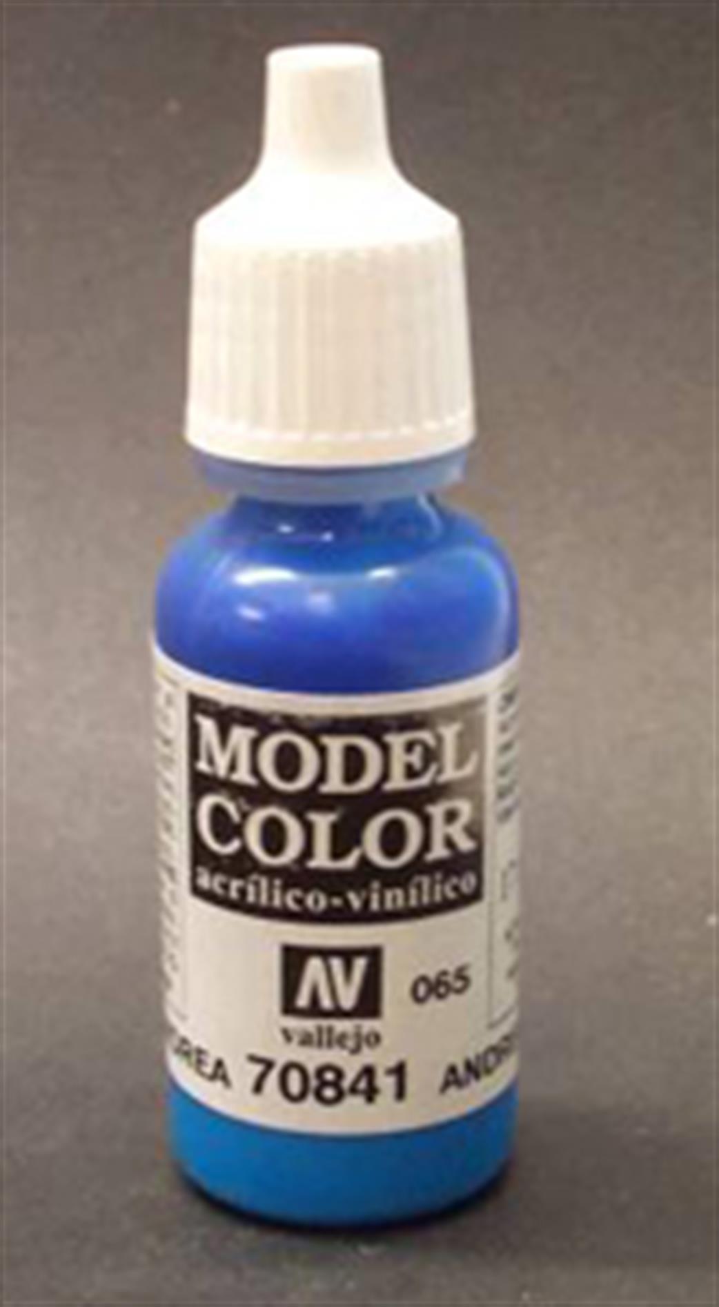 Vallejo  70841 841 Model Color Matt Andrea Blue Acrylic Paint 17ml
