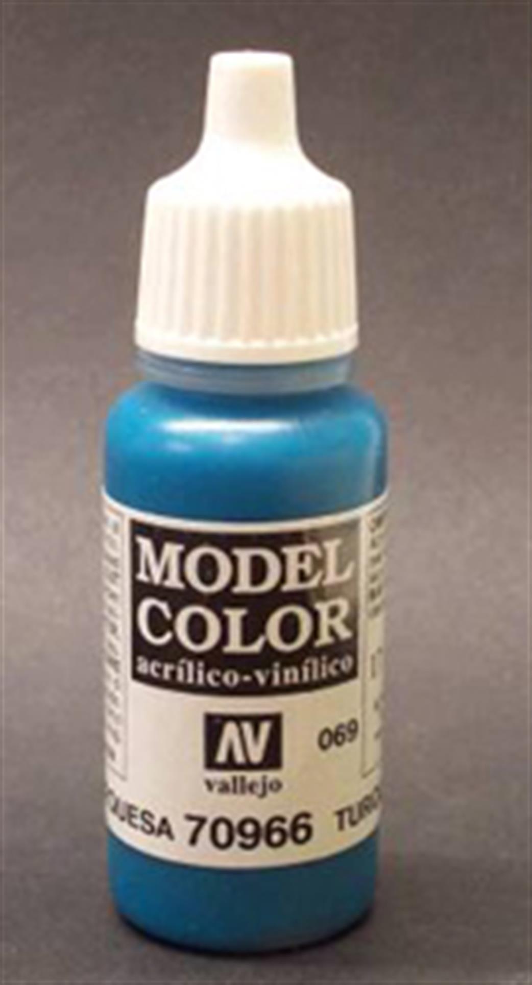 Vallejo  70966 966 Model Color Matt Turquoise Acrylic Paint 17ml 069