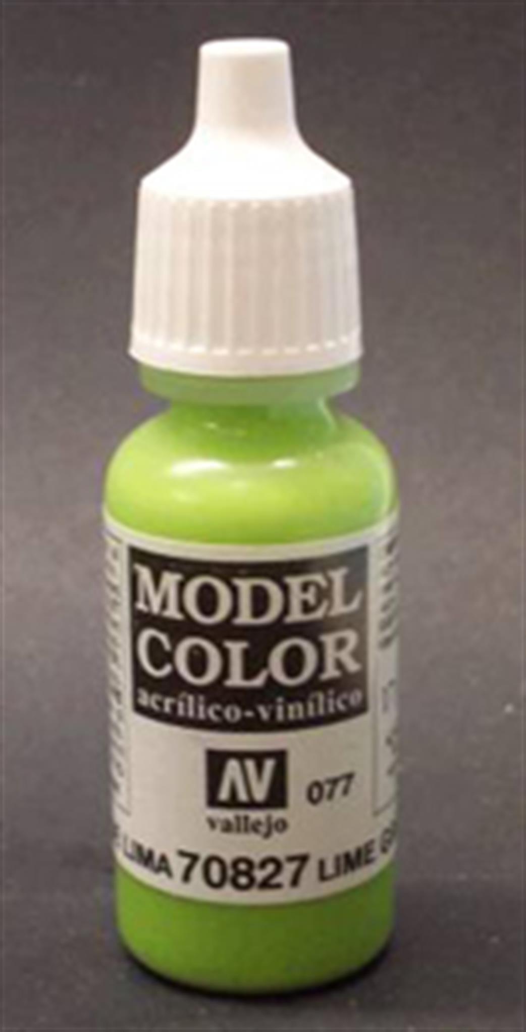 Vallejo  70827 827 Model Color Matt Lime Green Acrylic Paint 17ml 077