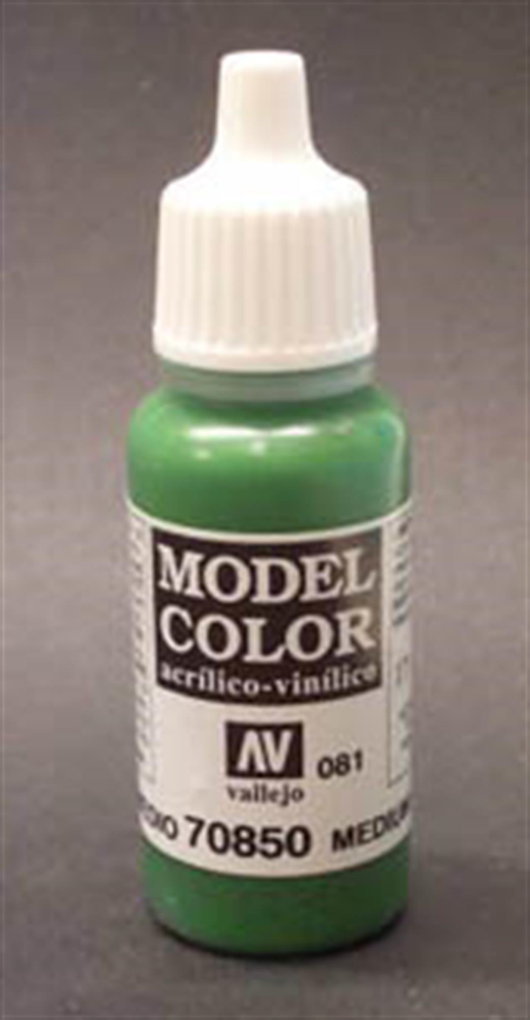 Vallejo  70850 850 Model Color Matt Medium Olive Acrylic Paint 17ml 081