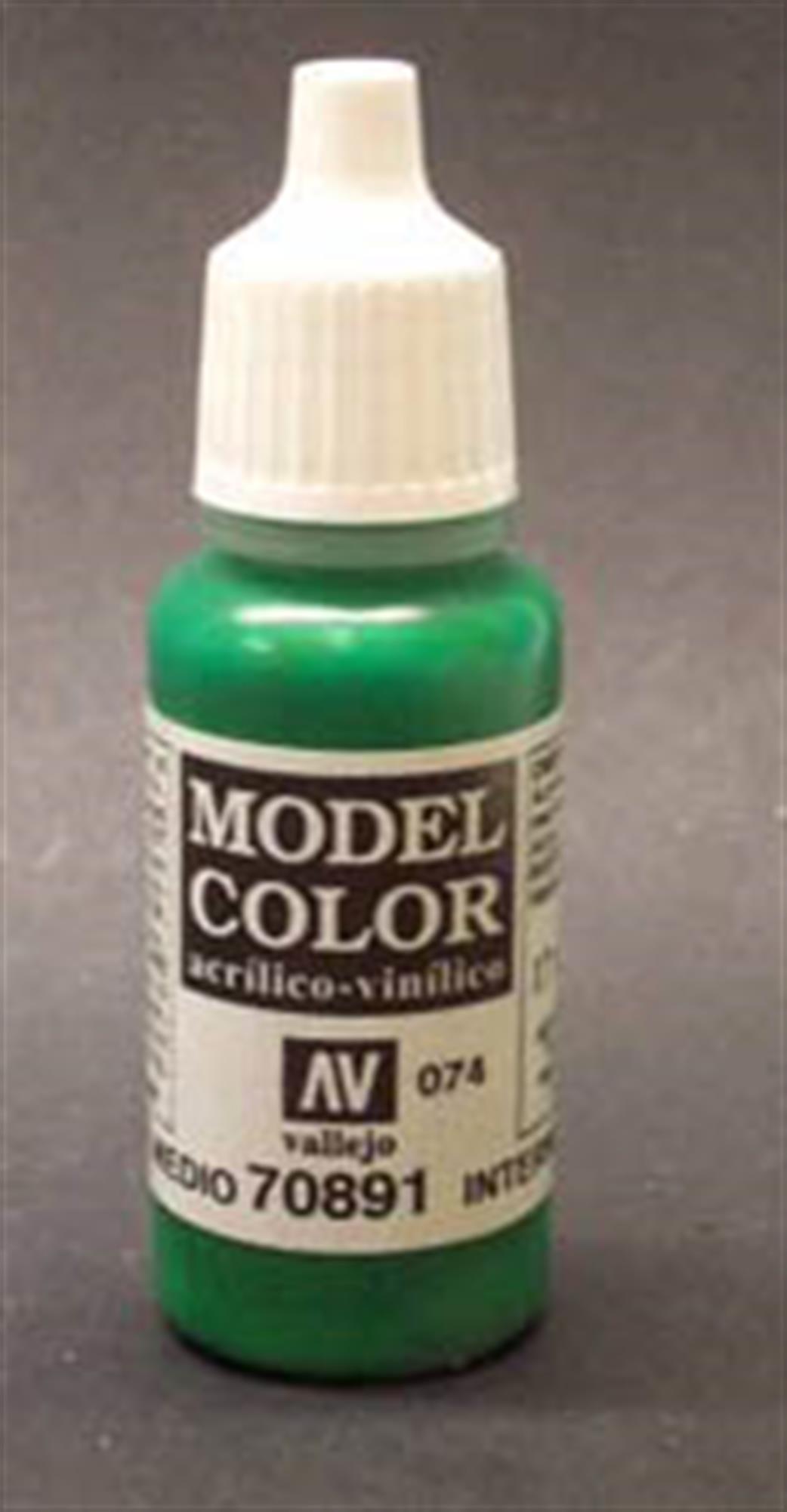 Vallejo  70891 891 Model Color Matt Intermediate Green Acrylic Paint 17ml 074