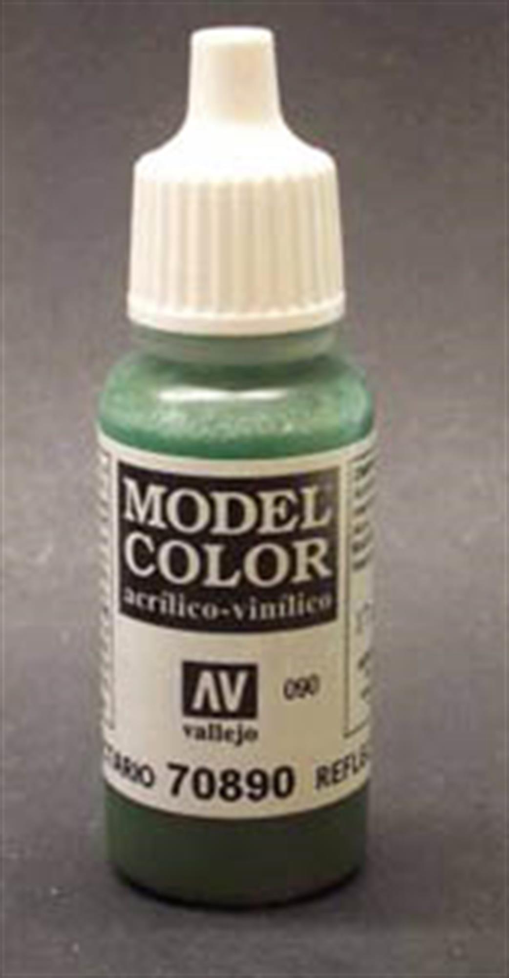 Vallejo 70890 890 Model Color Matt Reflective Green Acrylic Paint 17ml 090