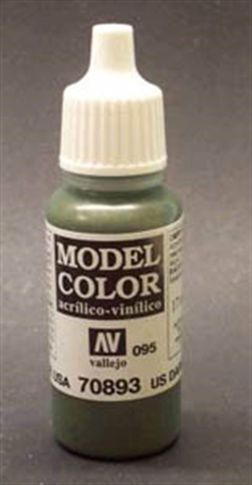 Vallejo  70893 893 Model Color Matt USA Dark Green Acrylic Paint 17ml