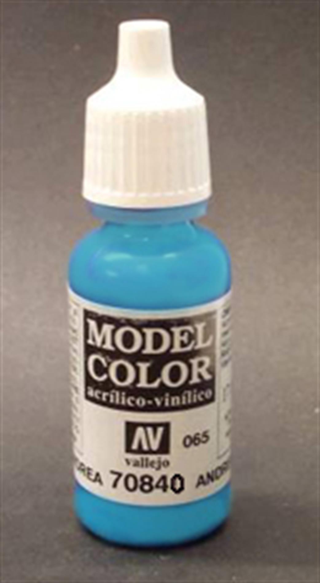 Vallejo  70840 840 Model Color Matt Light Turquoise Acrylic Paint 17ml 068